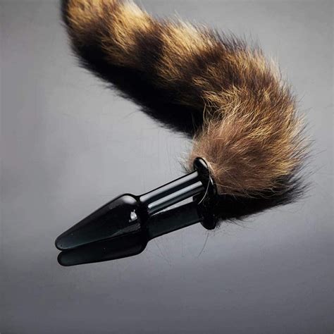 fox tail adult toy|Foxxxy Fox Tail Glass Anal Plug .